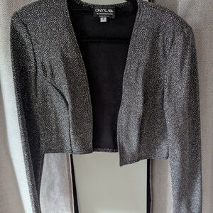 Vintage Women's Sparkly Black Blazer